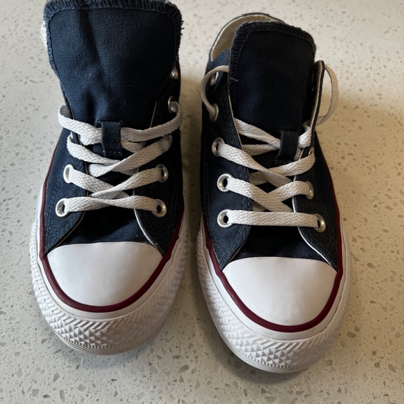 Converse Chuck Taylor Double Tongue OX Navy Blue and Burgundy Mens 4, Womens 6 - Picture 7 of 16